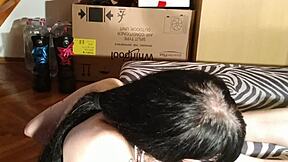 Goth Slave Girl Licks Feet Clean