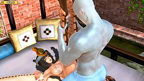 hentai 3d hs23 features cleopatra queen and silver man in animated adventures