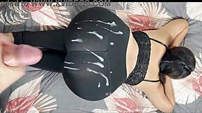 my stepsister's ass causes too much cum to come out of my dick in anal