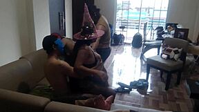 POV orgy with stepmom and stepdaughter at home 😈