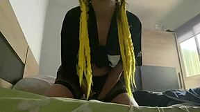 Her stepdad ties her up, making her insanely horny.