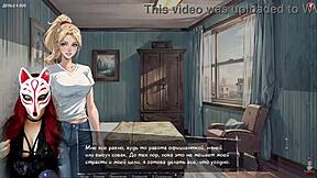 city of dreams ai art game episode 1 with teen cosplay doggystyle blonde big tits bent over