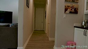 tall brunette teen eliza ibarra rides mike mancini hard in bed with her curvy body.