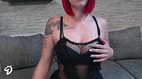 german teen rips her dress off