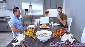 Real milf sucks cock for creampie and facial