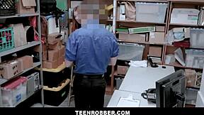 Skinny Redhead Shoplifter Fucked Hard!