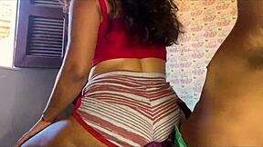 Step-brother can't resist my dance moves. I jump on his dick, bent over for homemade doggystyle action every time!