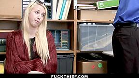 rich teen brat caught shoplifting gets punished with hard fucking