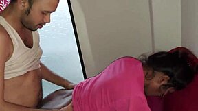 my cute girlfriend wanna fuck early at home, couple sex