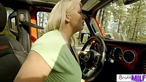 Alura Jenson Shows Stepson How to Dominate with Rough Outdoor Creampie Fun. She Rides Hard!