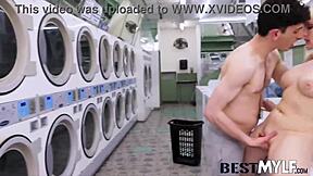 Horny stepmom fucks client with stepdaughter in threesome