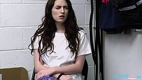 Naughty teen thief aria carson gets pussy fucked by cop mike mancini