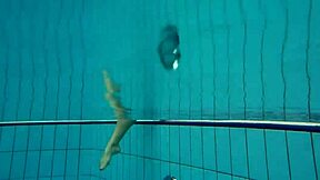 Is Deniska, the Big Tits Petite Babe, Swimming in the Pool for Underwater Fun?