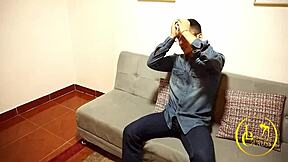 pleasing a hot client who craves to fuck two petite girls intensely in the bedroom