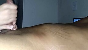 Getting cream to soften my hands with a big black cock treat, oh yeah!