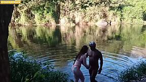 monster cock pounds teen in wild forest bareback creampie!