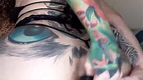 Teen in black fishnet stockings gets anal from daddy.