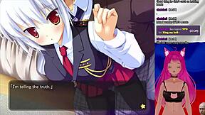 Vtuber LewdNeko plays 'My Girlfriend is the President' part 8 😍