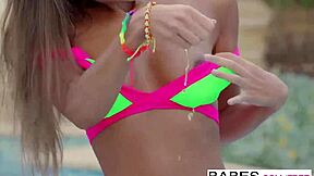 Soft touch turns intense with Maria's wet pussy.