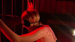 Handcuffed Girl Feels Wax Drops Backstage