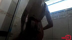 Teen Rubs Her Wet Pussy In Shower