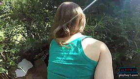 public sucking and fucking of a horny amateur couple