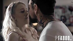 Lily rader gets cum over head from stepbro