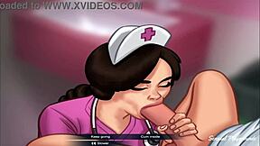 In Summertime Saga, the nurse shares a special moment with me at the hospital