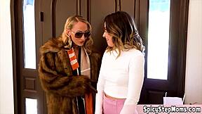 wifey and stepdaughters shopping spree leads to lesbian sex then a nice threesome with me