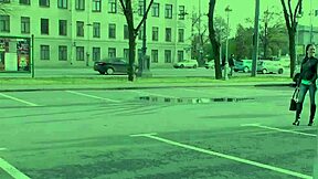 On the sofa, the naked guy passionately licks the shaved pussy of the half-naked redhead teen babe