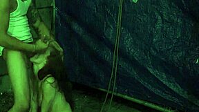 Anya Olsen's rough outdoor public anal toys session is intense