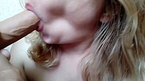 hot girl masters deep blowjob with dildo in slow motion