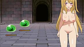 i played hgame with sheila and artifacts, tower monsters horny, sheila creampied by slime midway