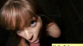 Slutty blonde Leila Cove passionately loves taking that fat dick in her ass from behind.