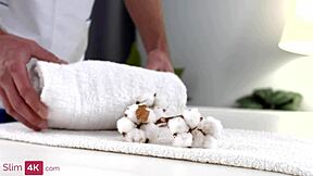 Lola bredly delivers intense fucking massage with creampie.