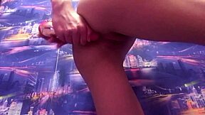 Young slut caresses her pussy and anal on webcam.