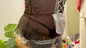 Alina Modelista Rocks Sexy Maid Dress Boldly