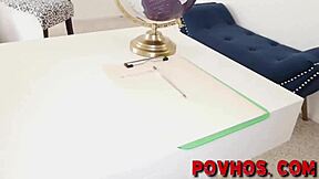 This latina teen rides cock and gives pov blowjob in reality scene