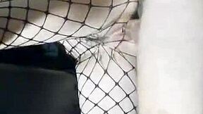 Slender Russian Girlfriend in Skirt Fucked Standing, Tight Pussy Filled with Cum