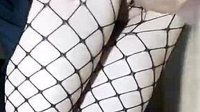 Slender Russian Girlfriend in Skirt Fucked Standing, Tight Pussy Filled with Cum