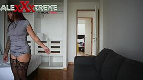 found my stepbro jerking off, offered to hook up