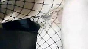 Slender Russian Girlfriend in Skirt Fucked Standing, Tight Pussy Filled with Cum