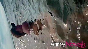 Provocou e Chupou Loira Gostosa na Praia. Ela Adora Linguada com Alinenovak!