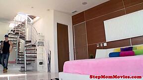 Is this cum-tasting stepmom riding cock in a threesome too much?