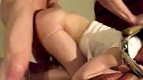 18-year-old gets her ass pounded in office chair