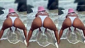 my wife in red dress giving to two, slapping and orgasm