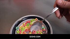 I shoved my fingers and cock into my stepsister's pussy and mouth in POV, making her orgasm hard.