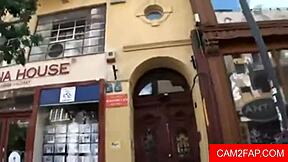 A European shaved teen receives a creampie in free porn