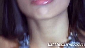 Latina teen 18+ hottie rips clothes for solo striptease fingering and teasing