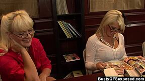 BustyGFsExposed - Milf librarian Brandy Aniston bangs hard on the desk